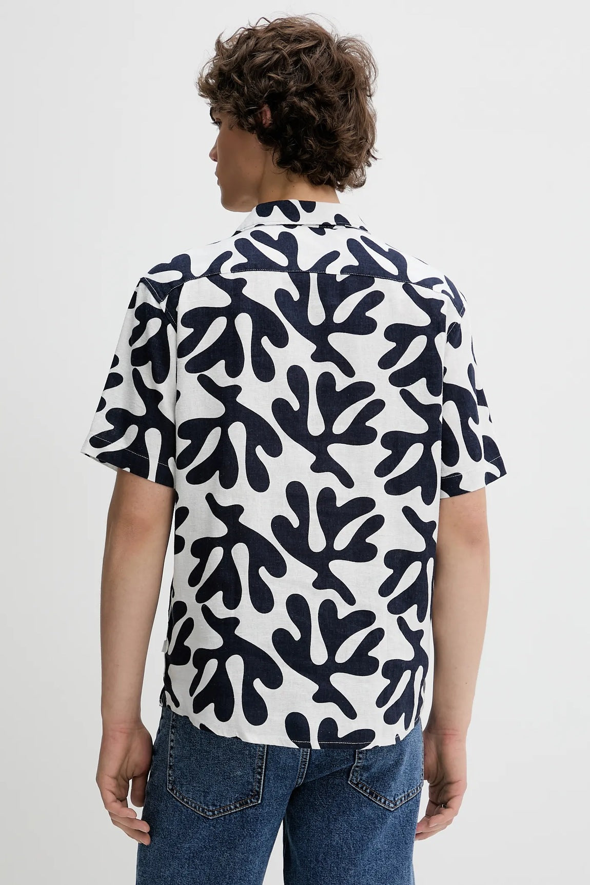 Chemise lin motif Solid