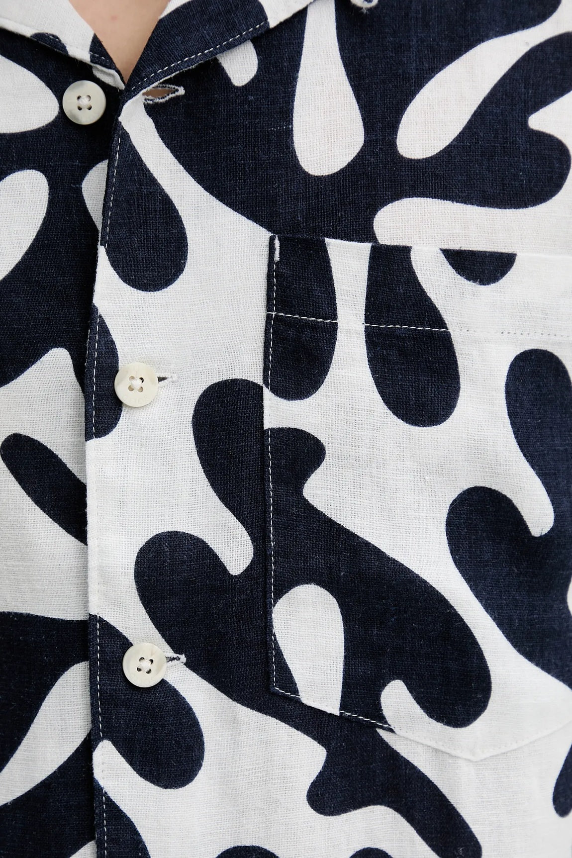 Chemise lin motif Solid